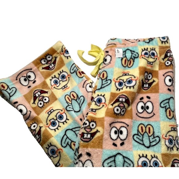 SpongeBob Pajama Pants Cozy Fuzzy Patrick, Squidward, Sandy Soft Lounge PJ Pants - Picture 5 of 15